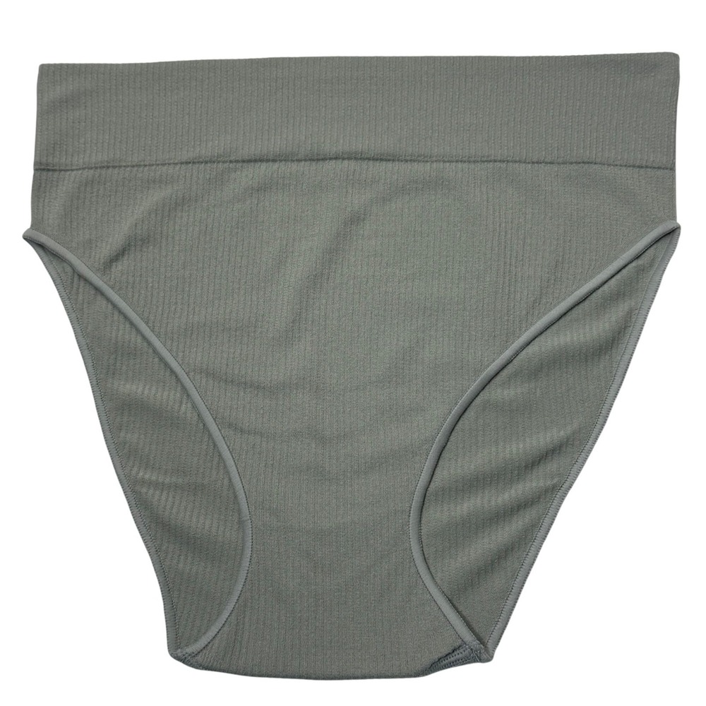 SKIMS Stretch Rib Brief Lot of 2 NEW Soot Sea Haze L/XL - Picture 2 of 11